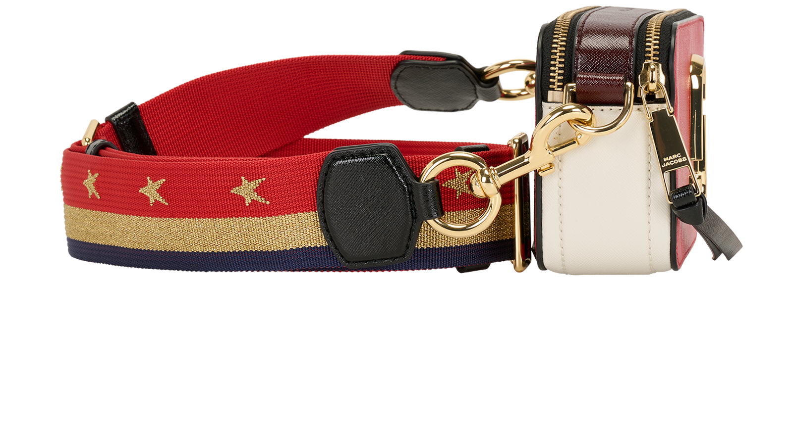 Americana Snapshot, &pound;140, Handbags, Burgundy/Red, Leather, Side view